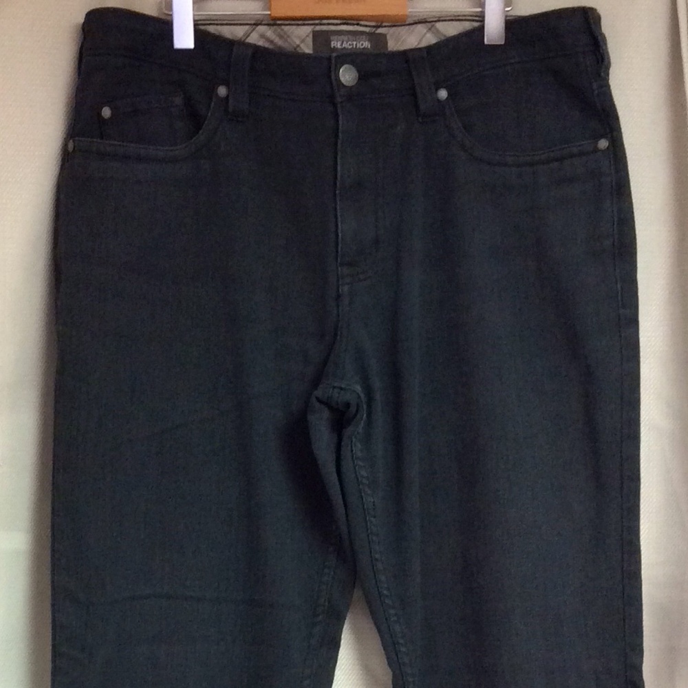 Men’s Kenneth Cole Reaction Pants | Grey | Soft | Corduroy Looking | Sz 34